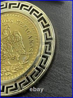 10k Yellow Gold 9.0 Grams Bezel Only For 50 Peso Mexican Centanario Coin No Coin
