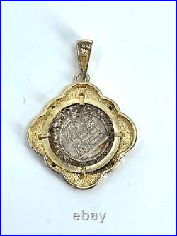 10k Yellow Gold Diamonds Bezel with Bohemian Coin