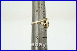 10k Yellow Gold Panda Coin Copy Rope Design Ring Size 7