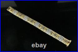 $11,000 Roberto Coin 18K Yellow White Gold Diamond Ruby Elephant Skin Bracelet