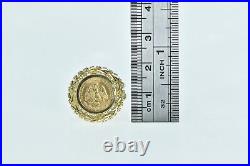 14K 1945 Dos Pesos Gold Coin Vintage Statement Ring Yellow Gold 03