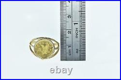 14K 1G Fine Gold Eagle Vintage Tribute Coin Ring Yellow Gold 43