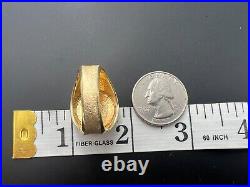 14K YG YELLOW GOLD 1/10ozt GOLD AMERICAN EAGLE MENS COIN RING SZ 11