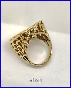 14K Yellow Gold 1902 $5 Liberty Gold Coin Ring Size 5.5 Custom Made