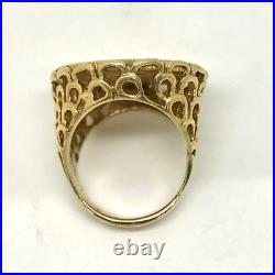 14K Yellow Gold 1902 $5 Liberty Gold Coin Ring Size 5.5 Custom Made