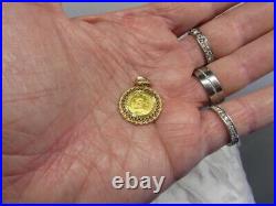 14K Yellow Gold Pendant with a 1994 5 Yuan. 999 Gold 1/20oz Coin (NO CHAIN)