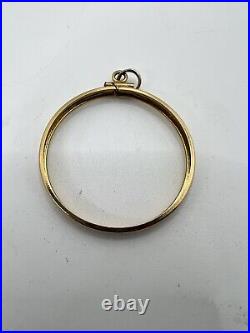 14K Yellow Gold WRC Coin or Pendant Case Enclosure