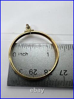 14K Yellow Gold WRC Coin or Pendant Case Enclosure