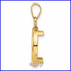 14k Yellow Gold 13mm Polished Prong Coin Bezel Pendant