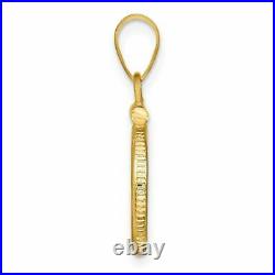 14k Yellow Gold 13mm Polished Screw Top Coin Bezel Pendant 2 Pesos, US$ 1 Type