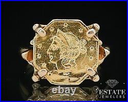 14k Yellow Gold 1854 $1 California Liberty Gold Coin Ladies Ring 3.2g i13956