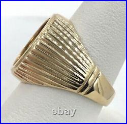 14k Yellow Gold 1997 1/10ozt Fine Gold Eagle Coin Ring Size 9.5