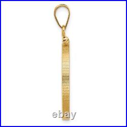 14k Yellow Gold 21.6mm Polished Screw Top Coin Bezel Pendant