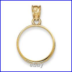 14k Yellow Gold 4 Prong 20 Mexican Peso Coin Bezel 27.5mm