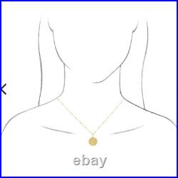 14k Yellow Gold Coin 22 15 mm Athena Necklace 18 inch 5.3 gr NWT