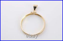 14k Yellow Gold Coin Bezel Pendant (2.67g.)