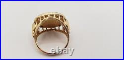 14k Yellow Gold Coin Ring Liberty 1/10 Oz 1999 Custom- made Looks Great