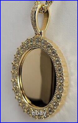 14k Yellow Gold Coin or Pic Bezel Pendant/VS1 F-color/25.7 Grams/36mm Width