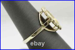 14k Yellow Gold Finish Without Stone China Panda COIN Women's Wedding Ring