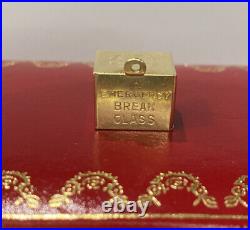 14k Yellow Gold MAD MONEY Box $1 Dollar Bill Emergency Coin 585 Charm Pendant
