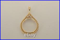 14k Yellow Gold Pendant/Coin Bezel