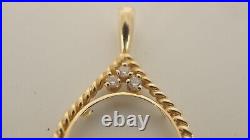 14k Yellow Gold Pendant/Coin Bezel