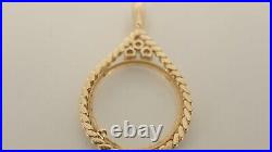 14k Yellow Gold Pendant/Coin Bezel