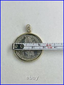 14k Yellow Gold Philippines 50 Centavos Coin Pendant