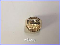 14k Yellow Gold Ring, Coin Not Included (Indian Head Coin), Approx 12g