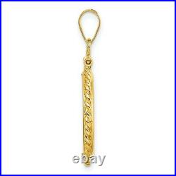 14k Yellow Gold Twisted Rope Screw Top $2.50 Indian Quarter Eagle Coin Bezel