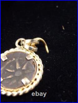 14k Yellow Gold Widow's Mite Ancient Coin Pendant