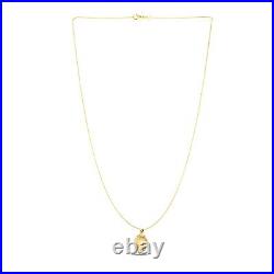 14k Yellow Gold with Round Roman Coin Pendant