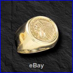 14k gold Ring 22 MM for 2.5 Dollar Indian Head COIN (mounting only)