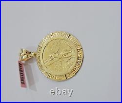 14kt Yellow Gold 1947 Mexican Centenario 50 Gold Pesos Copy Coin With Bezel SALE