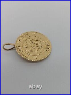 14kt yellow gold, 3.05 grams, US ARMY coin pendant