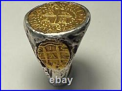 16 Century Spanish Doubloon Ring gold 22kcoins