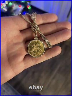 1878 American 22k Half Oz liberty gold coin in 14k Bezel Only