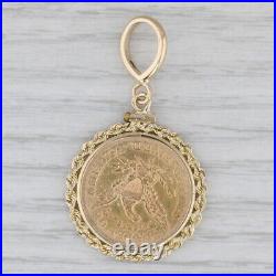 1887 5 Dollar Liberty Head Coin Pendant 14k Yellow Gold