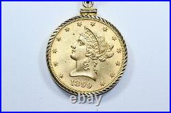 1899 Saint Gaudens 1/2 OZ Gold Coin 14k Necklace