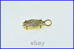 18K Ancient Coin Vintage Statement Pendant Yellow Gold 34