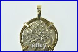 18K Ancient Coin Vintage Statement Pendant Yellow Gold 34