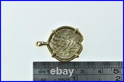 18K Ancient Coin Vintage Statement Pendant Yellow Gold 34