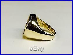 18k Yellow Gold Men's Ring 20 MM for 1/10 OZ US LIBERTY COIN (mounting only)