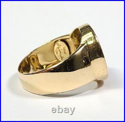 18k Yellow Gold Ring with Ancient Roman Coin Size 7.5