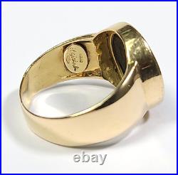 18k Yellow Gold Ring with Ancient Roman Coin Size 7.5