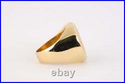 18k Yellow Gold Signet Ring with Coin Size 6 (13.87g.)