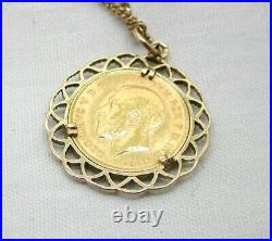 1913 Half Sovereign Coin Pendant And Chain