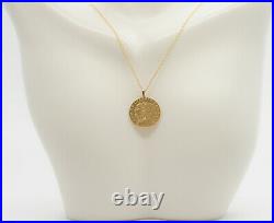 1913 Indian Head Coin Pendant 21.6k (. 900) and 14k Yellow Gold Necklace 18.0