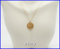 1913 Indian Head Coin Pendant 21.6k (. 900) and 14k Yellow Gold Necklace 18.0