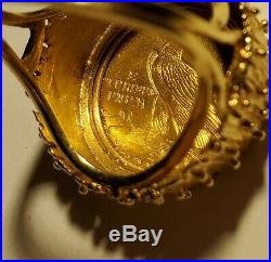 1914-D Quarter Eagle 2 1/2 dollar gold coin ring, women's size 8 14K Gold
